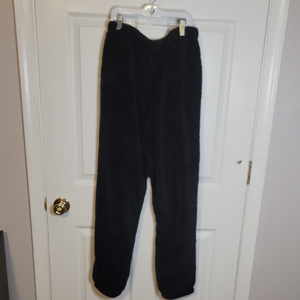 Cozy Black Fleece Pants And Sweater Set